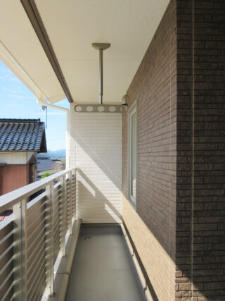 日当たり良好のバルコニー